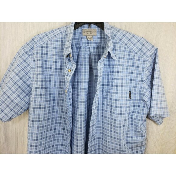 Eddie Bauer Short Sleeve 100% Cotton Button-Down Shirt | Soft & Skin-Friendly - Picture 5 of 9
